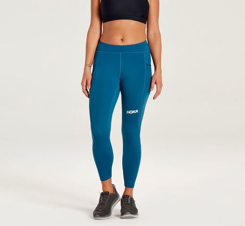 Hoka One One Dame Performance Crop Tight Bottoms Moroccan Blå Norge-67RQO